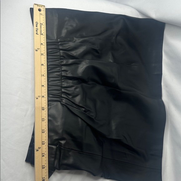 NWT Jason Wu Faux Black Leather Skirt Side Tie Size Large - Picture 13 of 13